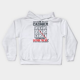 I'm A Cashier Thinking Outside The Box Is My Daily Business Kids Hoodie